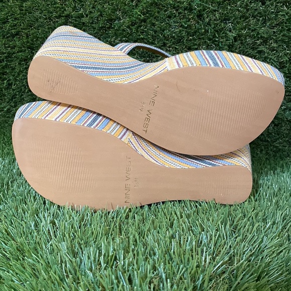 NINE WEST NEW Platform Wedge Sandals Size 8 1/2 M - Picture 11 of 16